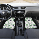 Chameleon Lizard Succulent Plant Pattern Front And Back Car Mats
