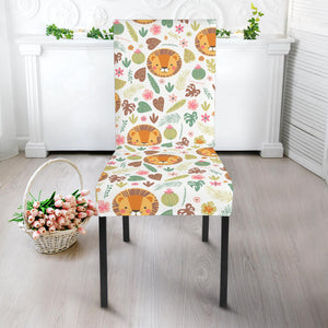 Lion Pattern Print Design 04 Dining Chair Slipcover