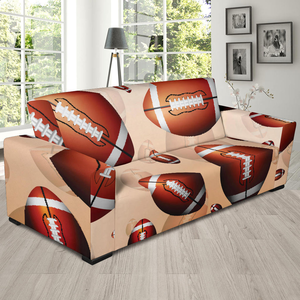 American Football Ball Design Pattern Sofa Slipcover