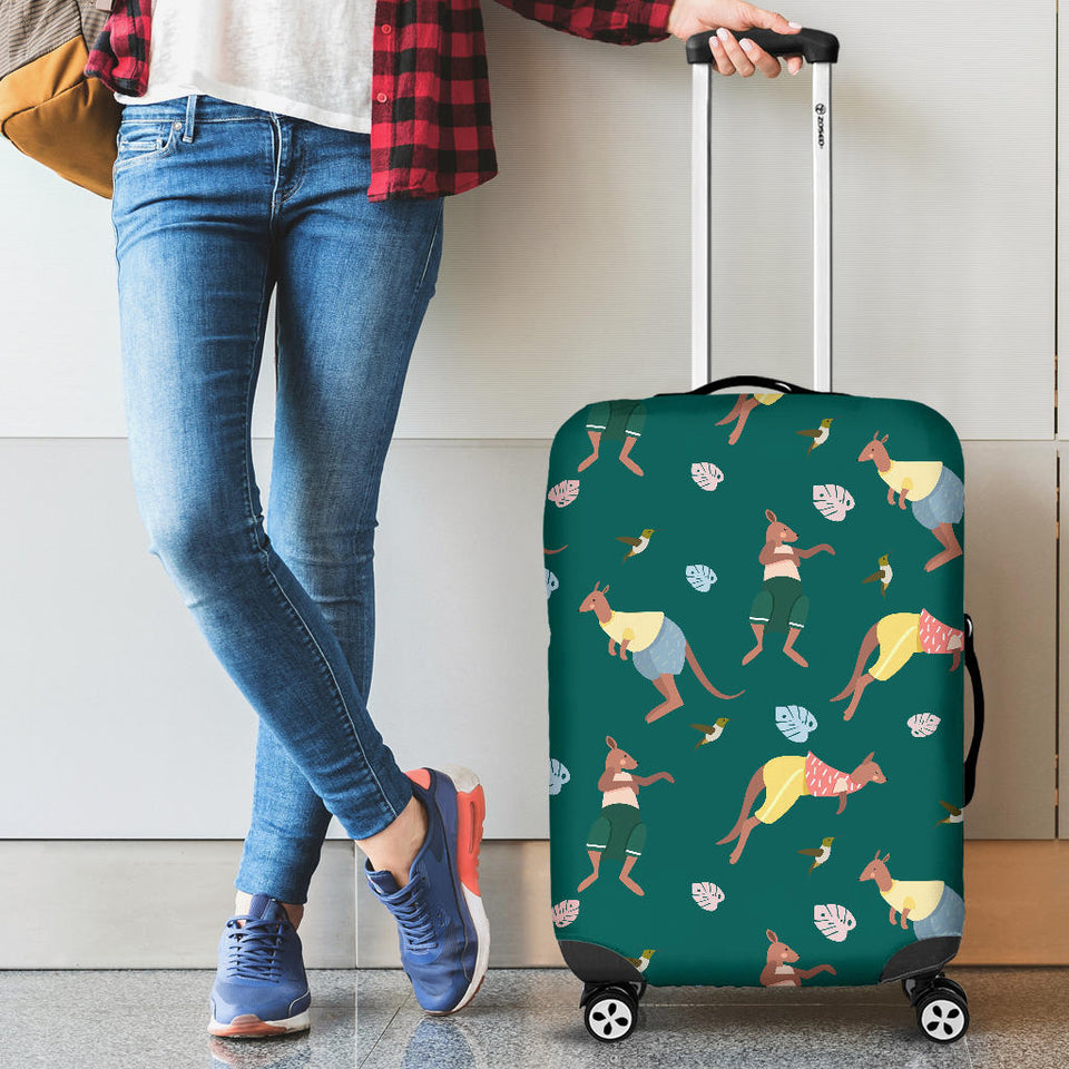 Kangaroo Leaves Pattern Luggage Covers