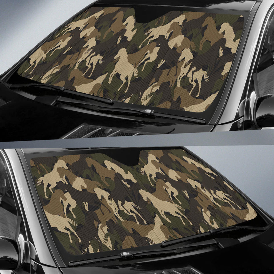 Horse Camo Camouflage Pattern Car Sun Shade