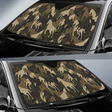 Horse Camo Camouflage Pattern Car Sun Shade