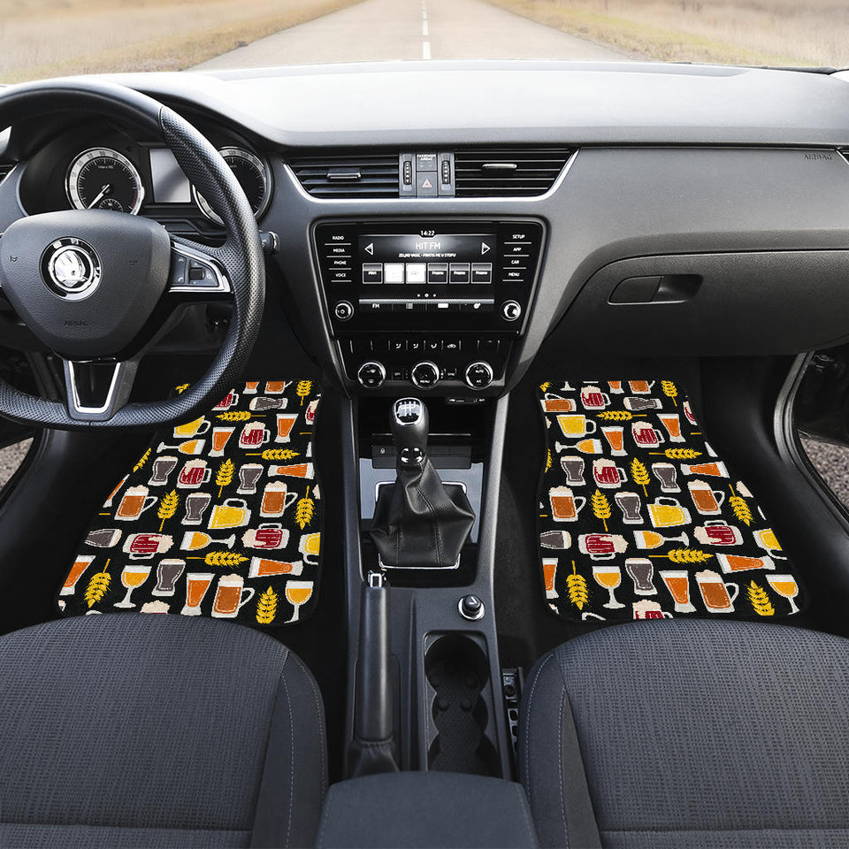 Beer Type Pattern Front And Back Car Mats