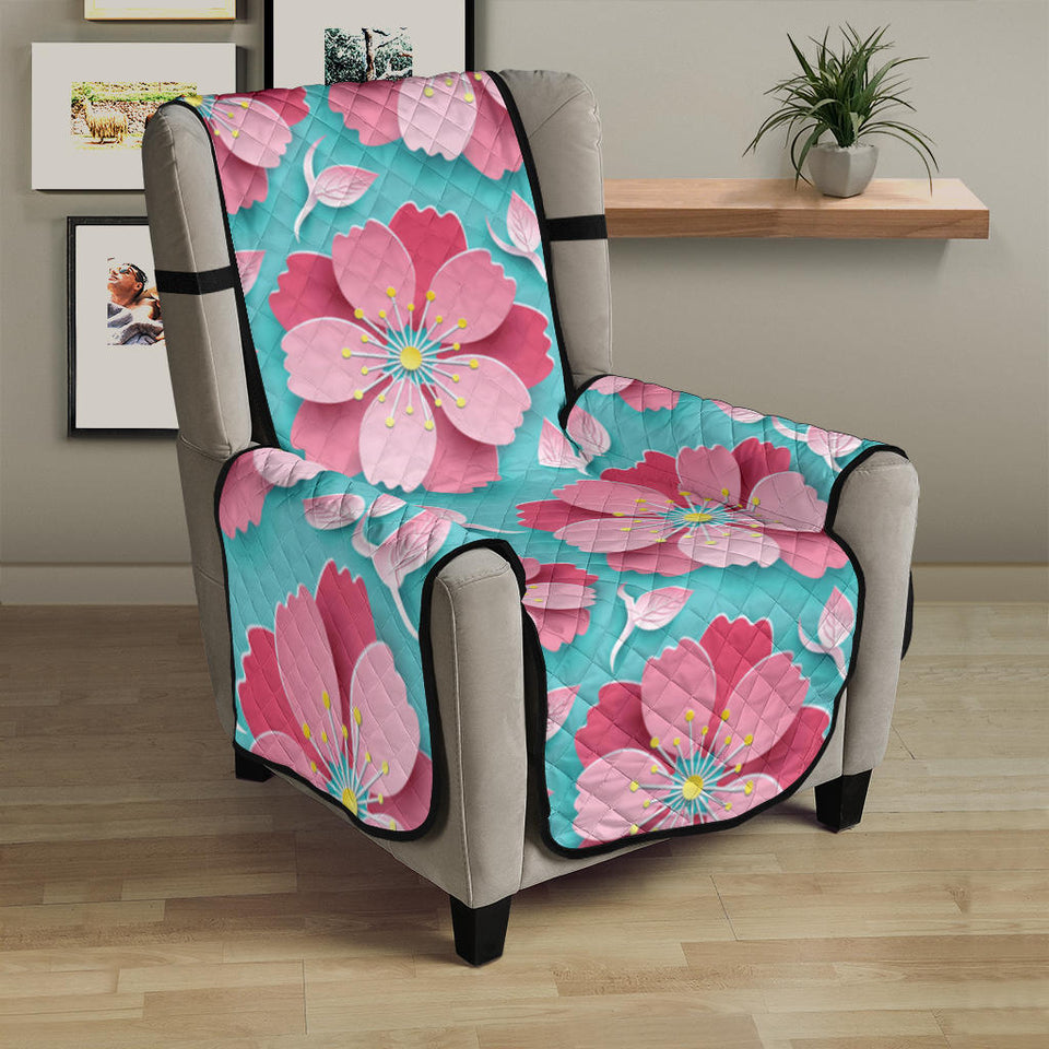 3D sakura cherry blossom pattern Chair Cover Protector