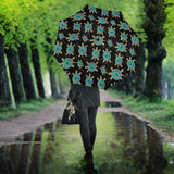 Sea Turtle Blue Stone Pattern Umbrella