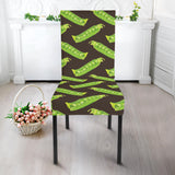 Green Peas Pattern Print Design 05 Dining Chair Slipcover