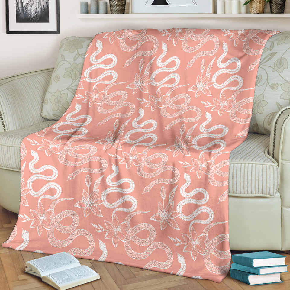Snake Lilies Flower Pattern Premium Blanket