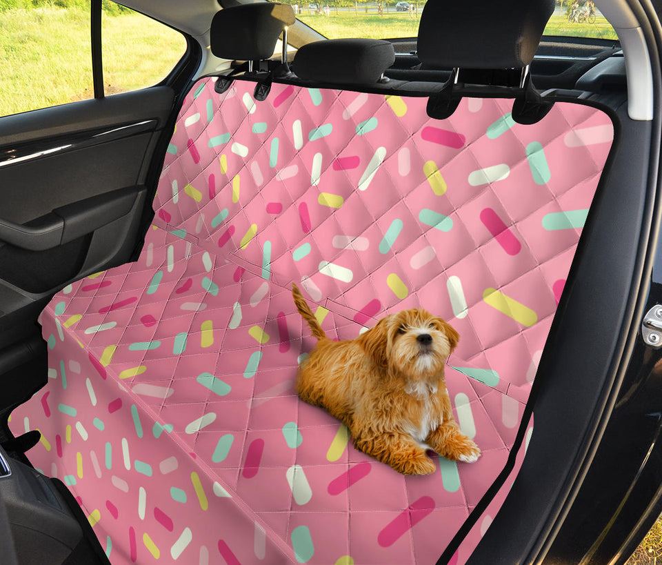 Pink Donut Glaze Candy Pattern Dog Car Seat Covers