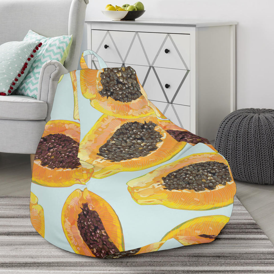 Watercolor Papaya Pattern Bean Bag Cover