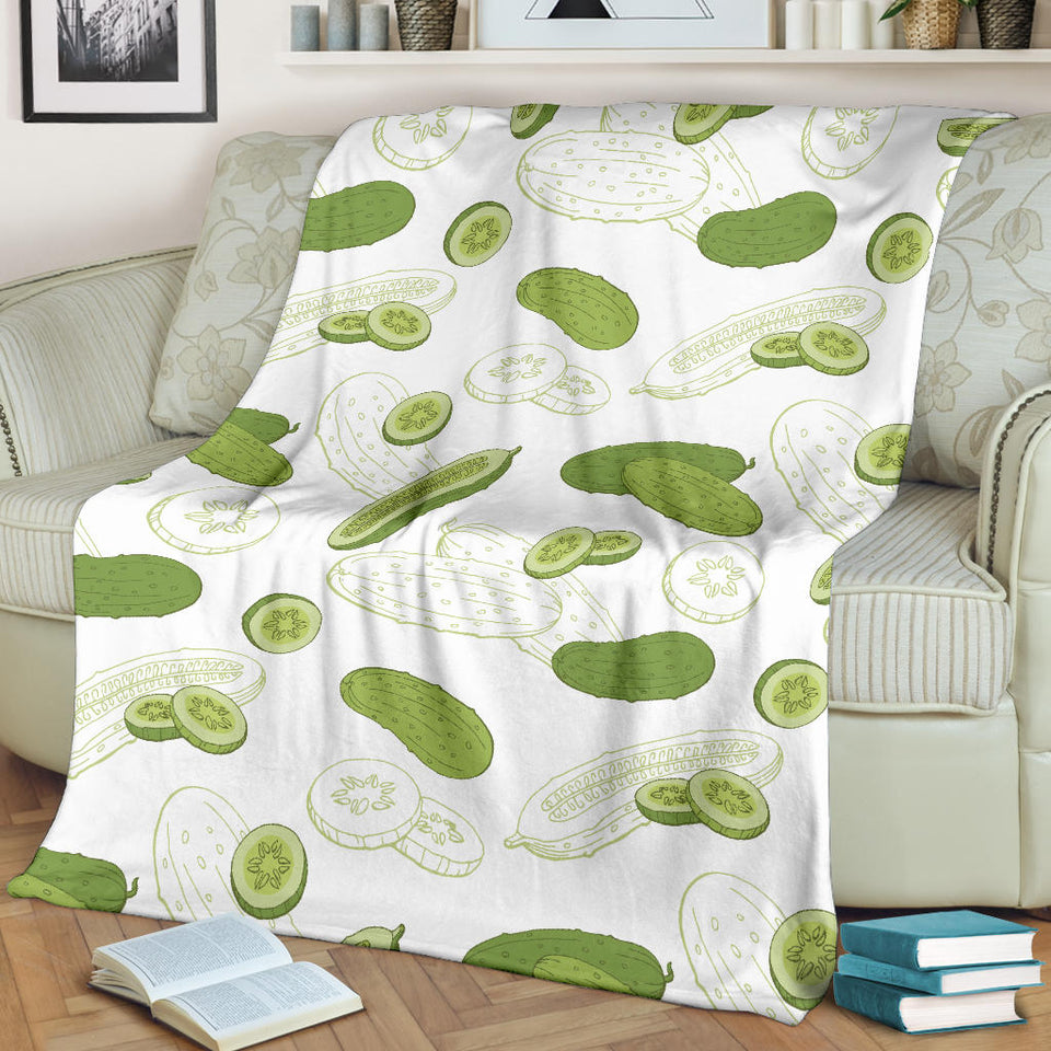 Cucumber Sketch Pattern Premium Blanket