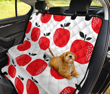 Red Apples White Background Dog Car Seat Covers