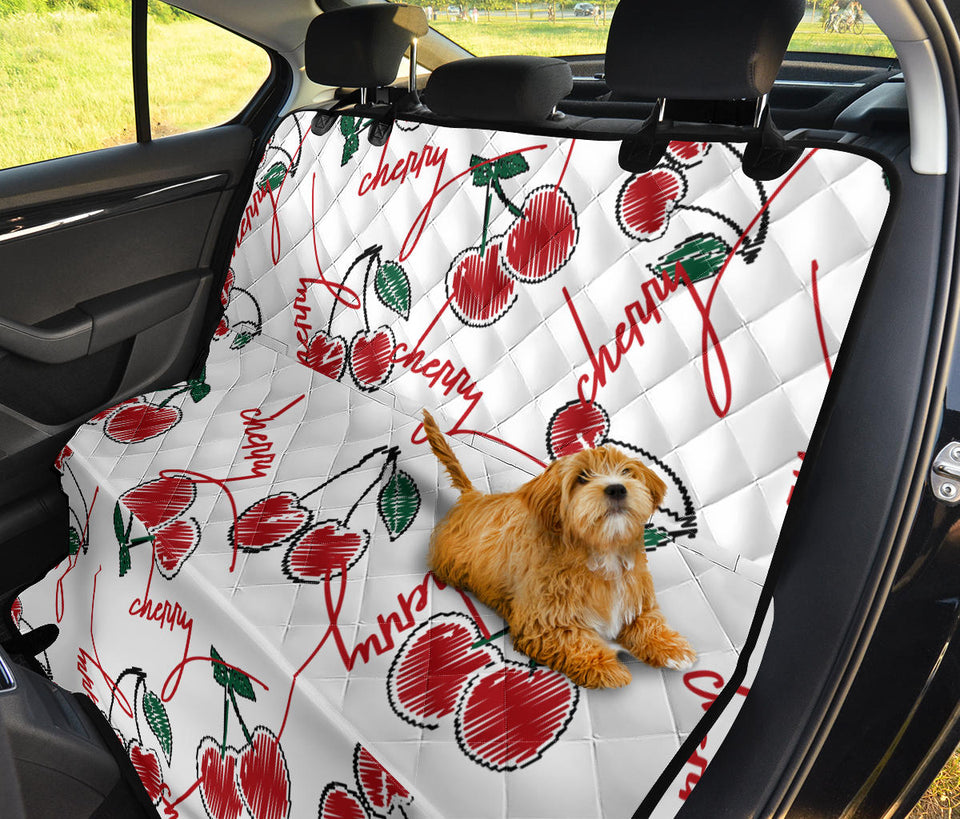 Hand Drawn Cherry Pattern Dog Car Seat Covers
