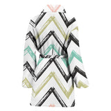 Zigzag  Chevron Paint Pattern Women'S Bathrobe