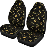 Dog Paws Pattern Print Design 05 Universal Fit Car Seat Covers