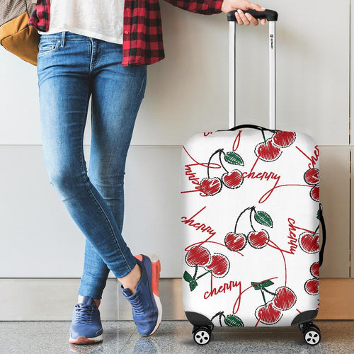 Hand Drawn Cherry Pattern Cabin Suitcases Luggages