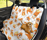Brown Pomeranian Pattern Dog Car Seat Covers