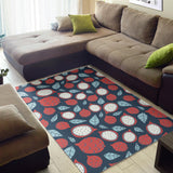 Dragon Fruits Dark Blue Background Area Rug