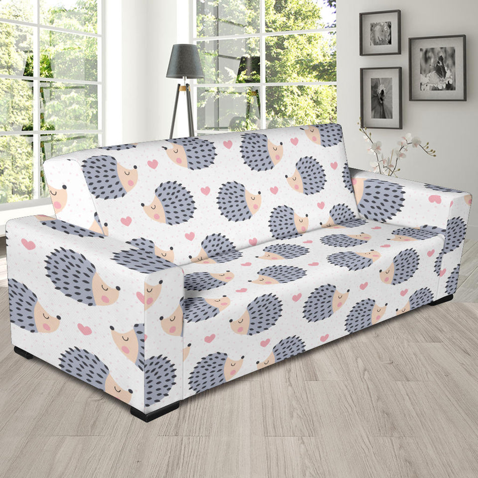 Hedgehog Pattern Print Design 04 Sofa Slipcover