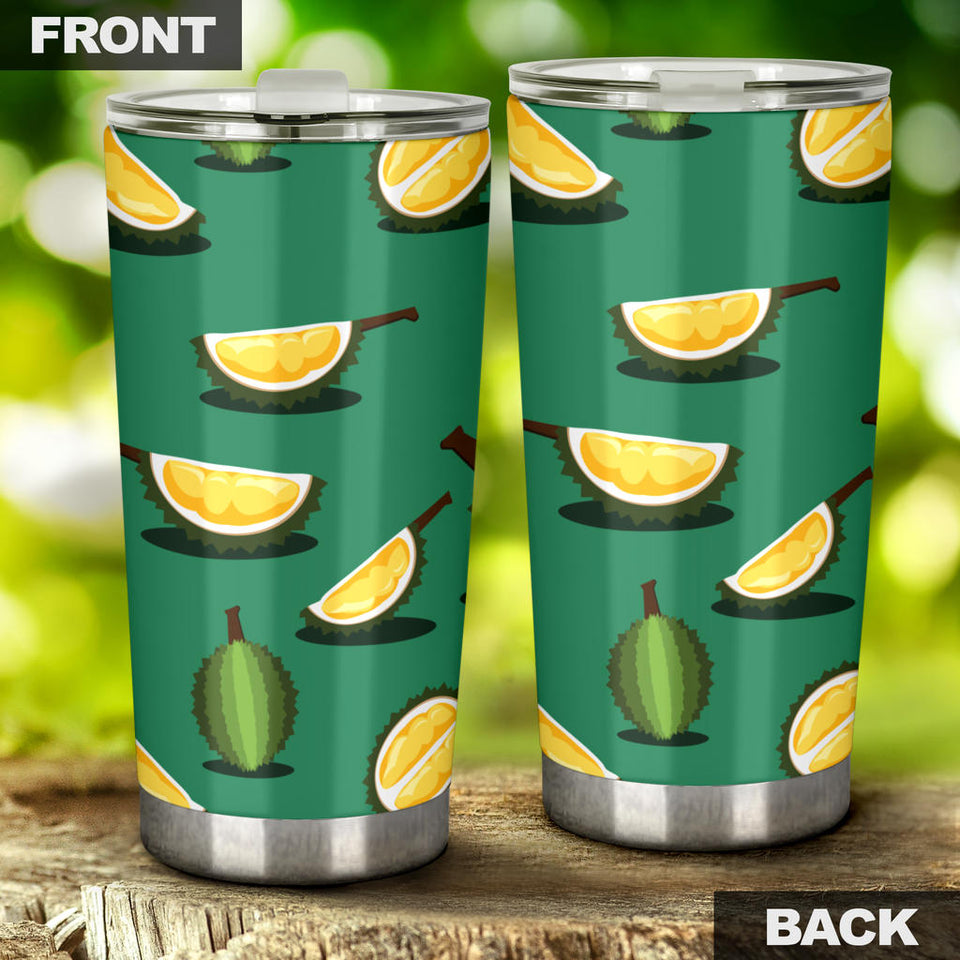 Durian Pattern Green Background Tumbler