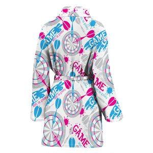 Darts Pattern Print Design 01 Women's Bathrobe