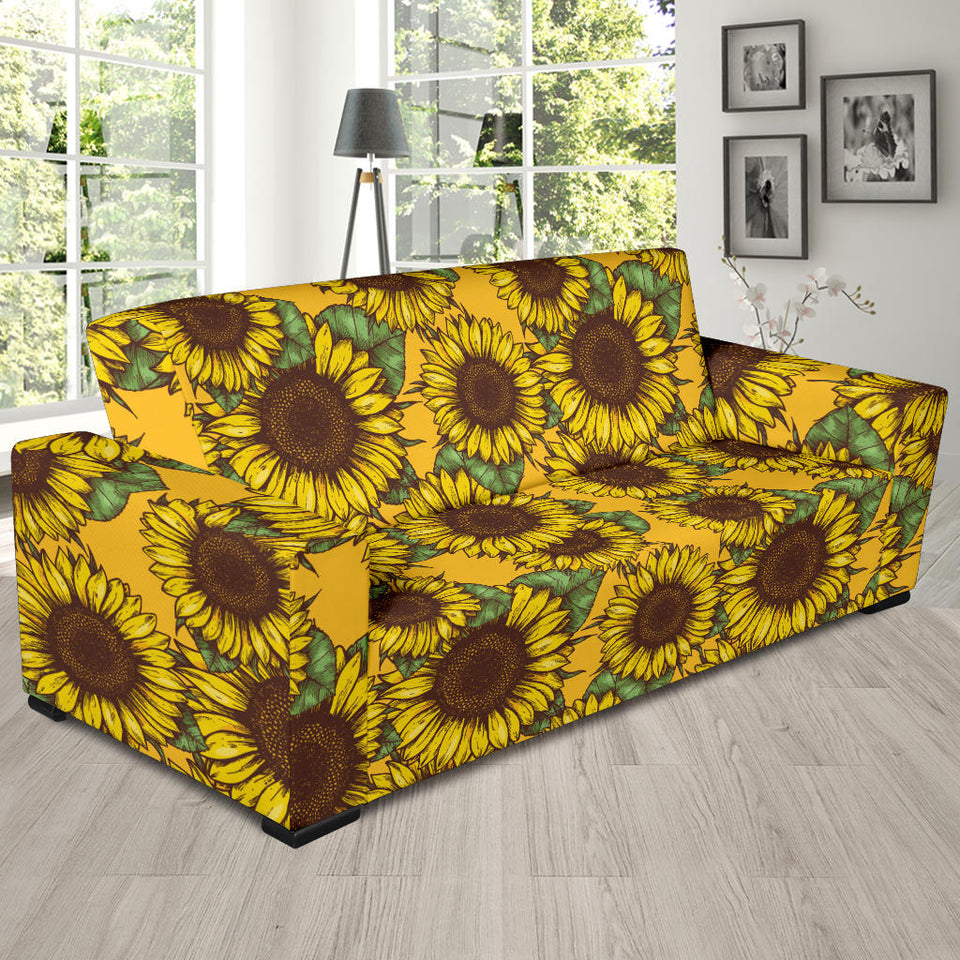 Sunflower Pattern Sofa Slipcover