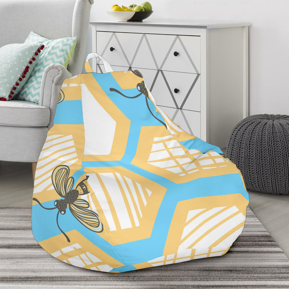 Bee Honeycomb Pattern Bean Bag Cover
