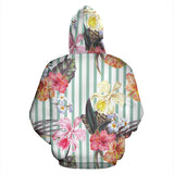 Colorful Orchid Flower Pattern Men Women Pullover Hoodie