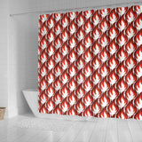Fire Flame Symbol Design Pattern Shower Curtain Fulfilled In US