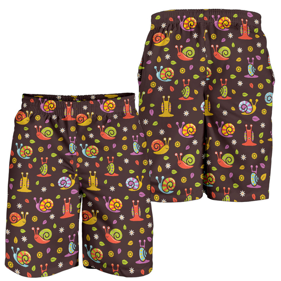 Snail Pattern Print Design 02 Men Shorts