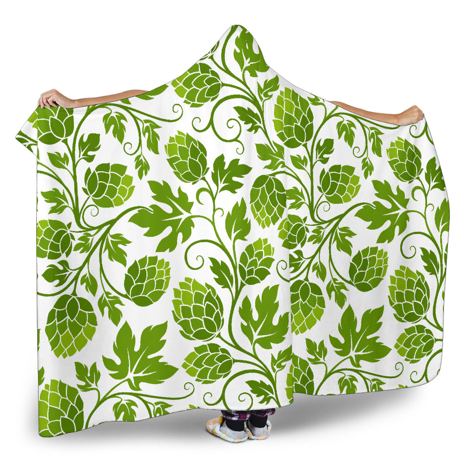 Hop Design Pattern Hooded Blanket