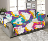 Colorful crow illustration pattern Sofa Cover Protector