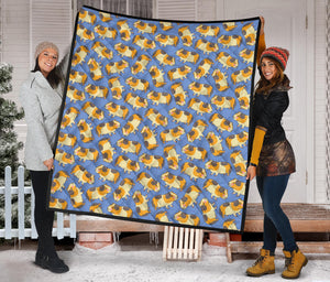 Guinea Pig Pattern Print Design 02 Premium Quilt
