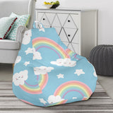 Cute Rainbow Clound Star Pattern Blue Background Bean Bag Cover