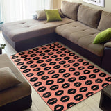 Lips Pattern Print Design 02 Area Rug