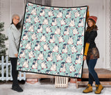 Cute Penguin Pattern Premium Quilt