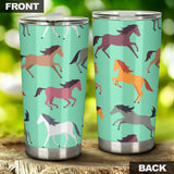 Colorful Horses Pattern Tumbler