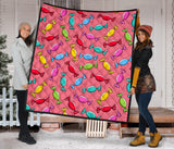 Colorful Wrapped Candy Pattern Premium Quilt