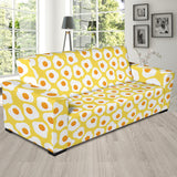 Fried Eggs Pattern Print Design 05 Sofa Slipcover