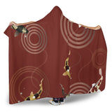 Koi Fish Carp Fish Red Background Hooded Blanket