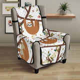 Sloths hanging on the tree pattern Chair Cover Protector