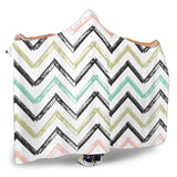 Zigzag  Chevron Paint Pattern Hooded Blanket