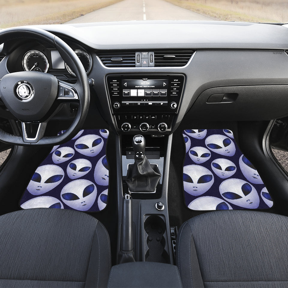 Alien Pattern Print Design 01 Front and Back Car Mats
