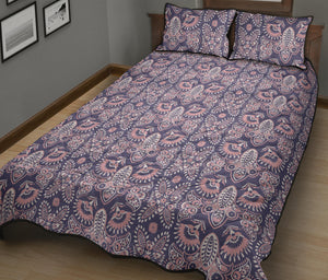 Indian Batik Style pattern Quilt Bed Set