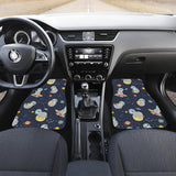 Cute Sloth Astronaut Star Planet Rocket Pattern Front And Back Car Mats
