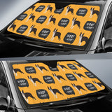 Boston Terrier Design Pattern Car Sun Shade