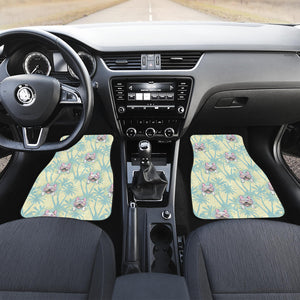 French Bulldog Hawaii Blackground Front Car Mats