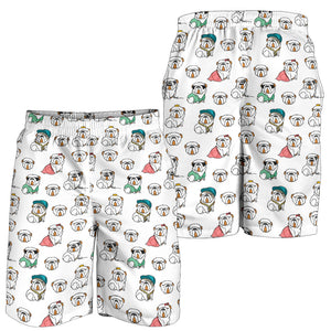 English Bulldog Pattern Print Design 03 Men Shorts