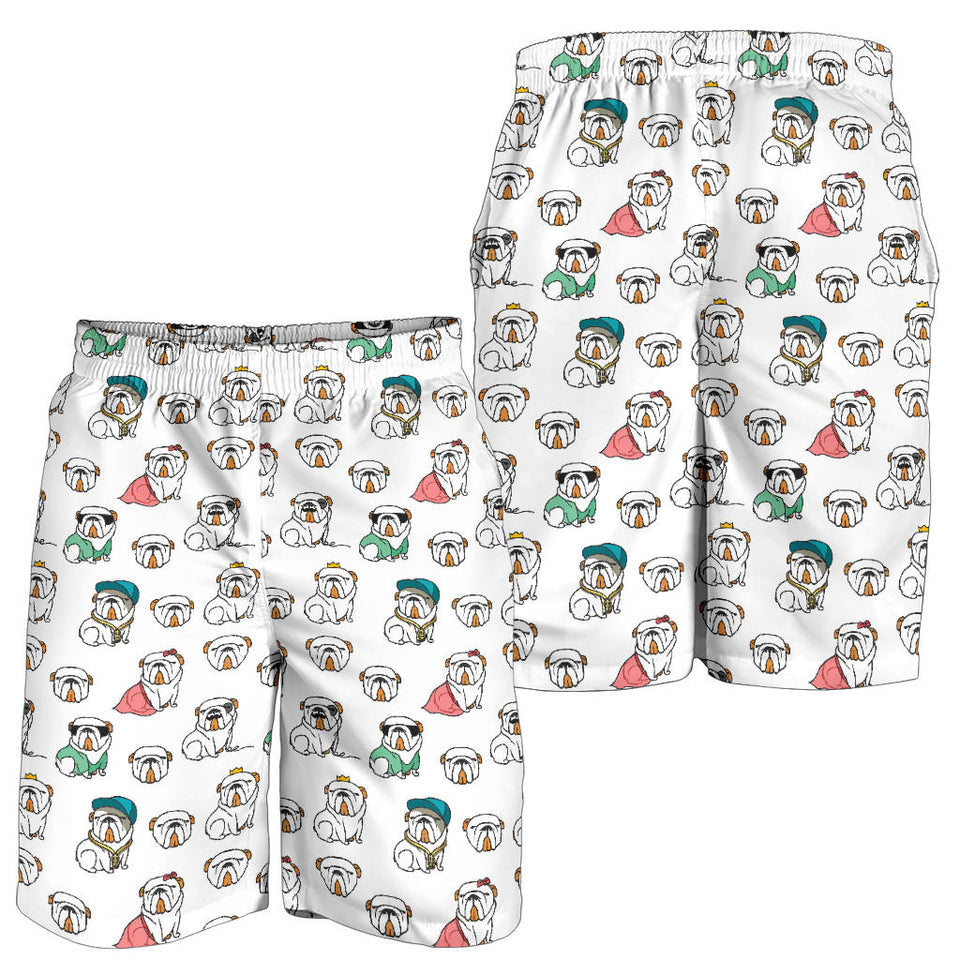 English Bulldog Pattern Print Design 03 Men Shorts