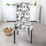 Greyhound Pattern Print Design 01 Dining Chair Slipcover