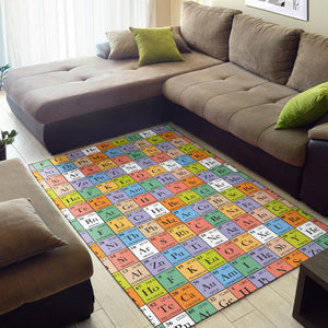 Chemistry Periodic Table Pattern Print Design 01 Area Rug